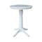 International Concepts Round 30 in Round Top Pedestal Table, 34.9 inH, White, 30 W, 30 L, 35.9 in H, Wood, White K08-30RT-27B-6B - alternate 1